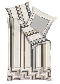 Bettw&auml;sche Kaeppel "Avion", beige (natur), B/L: 155cm x 200cm, 1 Stk., 1 Stk., Mako-Satin, B/L: 80cm x 80cm, 2, Mako-Satin, Obermaterial: 100% Baumwolle, Bettw&auml;sche, Bettw&auml;sche