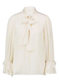 Schluppenbluse Cartoon "Schluppenbluse mit Volant", Damen, Gr. 40, beige (eggnog), Blusen Schluppenbluse