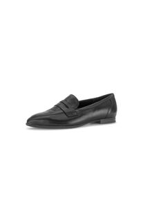 Slipper Gabor, Damen, Gr. 41, Leder Textil, schwarz, Nappaleder, gl&auml;nzend, unifarben, Schuhe Slipper, Blockabsatz, Schl&uuml;pfschuh mit modischem Zierriegel, Weite G (=weit)