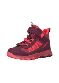 Outdoorschuh Trollkids "Kids Tronfjell Hiker Mid", Jungen, Gr. 38, atmungsaktiv, lila (deep ruby, frozen berry, pink salmon), Synthetik, Textil, Schuhe Outdoorschuh, wasserdicht