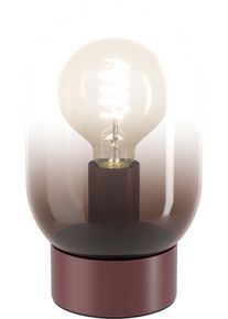 EGLO LED Tischleuchte "LEQUILE", braun (bordeaux), 1, &Oslash; 15cm H: 25,7cm, 1 Stk., Leuchten, Tischleuchte, Lampe, Schlafzimmer, orange H:25,7 &Oslash; 15 cm, LED Tischleuchte