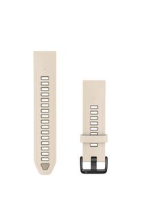 Garmin Smartwatch-Armband "QuickFit Silikon Armband 20 mm", beige (creme, french gray), 25cm, Uhrenarmb&auml;nder, Smartwatch-Armband