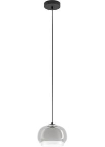 EGLO H&auml;ngeleuchte "BELOMONTEJO", wei&szlig; (schwarz, wei&szlig;), 1, &Oslash; 22cm H: 121cm, 1 Stk., Leuchten, H&auml;ngelampe, Lampe h&auml;ngend, chrom Glas, Wohnzimmer, H&auml;ngeleuchte