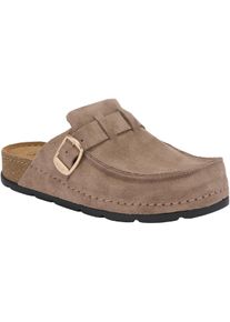 Hausschuh Scholl "Bora Moccasin", Damen, Gr. 37, taupe, Schuhe Hausschuh