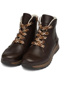 Winterboots Ara "OSAKA", Damen, Gr. 4,5, Warmfutter, braun, Glattleder, Schuhe Winterboots, Schn&uuml;rboots, High Top Sneaker in G-Weite (= weit)
