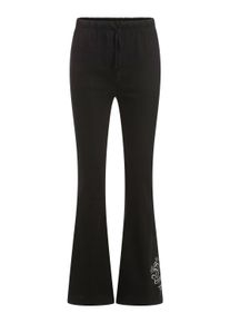 Schlupfhose SIEH AN "Freizeithose Freizeithose mit platziertem Grafik-Druck", Damen, Gr. 56, Normalgr&ouml;&szlig;en, schwarz, Jersey, , Elegant, Hosen Schlupfhose