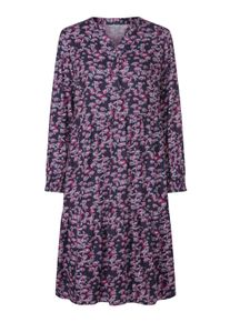 Jerseykleid WITT "Druck-Kleid Druckkleid", Damen, Gr. 23, Kurzgr&ouml;&szlig;en, marine, erika, bedruckt, Modisch, Rundhals, Kleider Jerseykleid