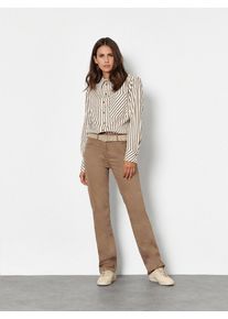 Stretch-Hose Toni "Be Loved", Damen, Gr. 48, Normalgr&ouml;&szlig;en, braun (braun 075), Web, , Casual, slim fit normal, Hosen Stretch-Hose, mit Strassdetail