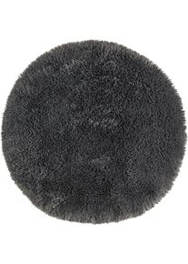 Teppich OTTO HOME "Alpa", grau (anthrazit), H:35mm &Oslash;:80cm, Polyester, Teppiche, Teppich, Kunstfell, Uni Farben, sehr weich, waschbar