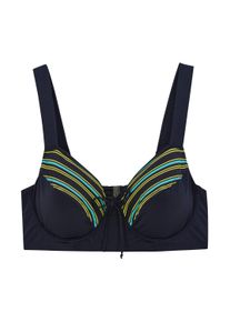 B&uuml;gel-Bikini sheego "Bikini-Oberteil Bikini-Oberteil mit Streifen", Damen, Gr. 54, Cup B, schwarz (tiefblau, ozean), Sportlich, Bikini-Sets B&uuml;gel-Bikini