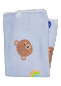 Babydecke Sterntaler "Babydecke Pl&uuml;sch FAMILIE B&auml;r", Baby, bunt (eisblau), Wohndecken Babydecke