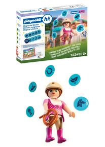Konstruktions-Spielset Playmobil "Playmobil Hi Magische Sticker Reiterhof (72249), I Love Horses", rosa (bunt), Spielbausteine, Kinder, Kunststoff, Konstruktions-Spielset, Made in Europe; mit interaktivem Backpack kompatibel (nicht enthalten)