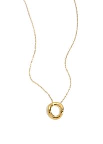 Adelia&acute;s Kette mit Anh&auml;nger ADELIA&acute;S "Anh&auml;nger-Halskette aus Edelstahl mit rundem Anh&auml;nger 45 cm + 5 cm" Gr. 45, gold (goldfarben), Halsketten, Damen, 45cm, Edelstahl, Kette mit Anh&auml;nger, Stylischer Modeschmuck mit dem runden Anh&auml;nger an der feinen Gliederkette
