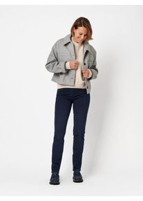 Stretch-Hose RELAXED "My Darling", Damen, Gr. 42K, Kurzgr&ouml;&szlig;en, blau (dunkelblau 581), Web, , Casual, slim fit normal, Hosen Stretch-Hose, mit Jerseybund