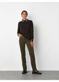 Stretch-Hose Toni "Be Loved", Damen, Gr. 5, Normalgr&ouml;&szlig;en, gr&uuml;n (oliv 067), Cord, , Casual, slim fit normal, Hosen Stretch-Hose, aus feinem Cord