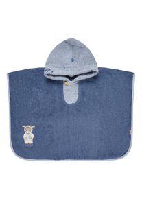 Kapuzenhandtuch STERNTALER "Poncho WELTRAUM", blau (jeans), B:70cm, Frottee, Handt&uuml;cher, Kapuzenhandtuch