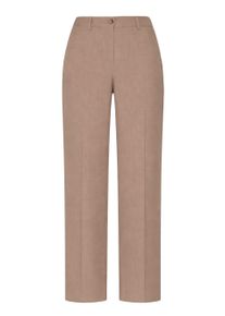 Anzughose SASSYCLASSY "High Waist Hose mit geradem Bein", Damen, Gr. S, EURO, beige (dunkelbeige), Weitere Stoffart, , normal Lang, Hosen Anzughose, Hose mit hohen Bund in Dunkelbeige