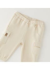 Outdoorhose IDO "BABY GIRL TROUSERS", M&auml;dchen, Gr. 74, EURO-Gr&ouml;&szlig;en, beige (cream), 95% Baumwolle, 5% Elastan, Hosen Outdoorhose