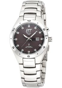 Funkuhr ETT "Altai", silber (silberfarben, anthrazit), Armbanduhren, Damen, silberfarben, Funkuhr, Armbanduhr, Damenuhr, Solar, Datum, Edelstahlarmband