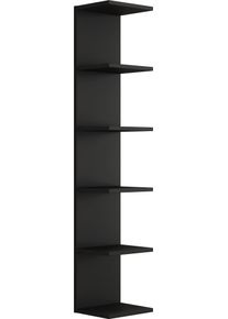 Wandregal OTTO HOME "Moid", schwarz (anthrazit), B:29,8cm H:150cm T:25cm, Holzwerkstoff, Regale, Wandregal, dekorativer Stauraum, Wandmontage