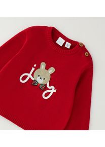 Sweatshirt IDO "BABY BOY KNITWEAR", Jungen, Gr. 96, rot, 100% Baumwolle, Sweatshirts Sweatshirt