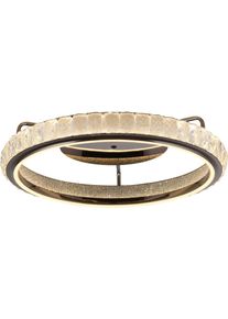 Paul Neuhaus LED Deckenleuchte "GLAMORA", gold (chromfarben), 1, &Oslash; 50cm H: 11,8cm, 1 Stk., Leuchten, CCT(2700-5000K), Stufenlos dimmbar &uuml;ber Fernbedienung, Memoryfunktion, LED Deckenleuchte