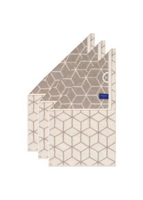 G&auml;stehandtuch VILLEROY & BOCH "G&auml;stetuch G&auml;stetuch Carr&eacute; 3er Pack" Gr. S, beige (creme, taupe), B:30cm, Obermaterial: 100% Baumwolle CO., Handt&uuml;cher, G&auml;stehandtuch