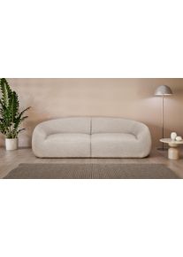 Big-Sofa "YANI, Designersofa, organische Form, Ma&szlig;e B/T/H: 240/64/81 cm", beige, B:240cm H:81cm T:100cm, 100% Polyester, LeGer Home by Lena Gercke, Sofas, Big-Sofa, mit Wellenunterfederung, auch in Boucl&eacute;, passend zur Serie