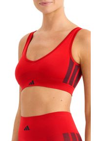 Bralette adidas Sportswear "Sport Active Micro Stretch Seamless", Damen, Gr. M, N-Gr, rot (543, rot), Single Jersey, Obermaterial: 62% Polyamid, 28% Polyester, 10% Elasthan, BHs Bralette, mit herausnehmbaren Pads