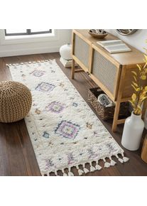 Teppich LIVABLISS "GALESBURG", bunt (elfenbein), B:80cm H:34,8mm L:220cm, Polypropylen, Teppiche, Teppich