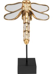 Dekoobjekt KARE DESIGN "Dragonfly Mirror 41cm", gold, B:56cm H:41cm T:26cm, Polyresin, Dekofiguren, Dekoobjekt