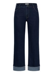 Regular-fit-Jeans Kaffe CURVE "Kaffe Curve Jeans KCandrya", Damen, Gr. 44, Normalgr&ouml;&szlig;en, blau (unwashed blau denim), Jeans Regular-fit-Jeans