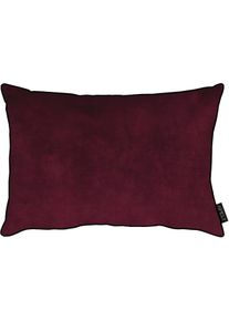 Dekokissen Apelt "Ruby" Gr. 1, rot (bordeaux, unifarben), B:35cm H:5cm L:45cm, Polyester, Dekokissen_Sitzkissen_Kissenh&uuml;llen, Dekokissen, Kissenh&uuml;lle mit F&uuml;llung, 1 St&uuml;ck