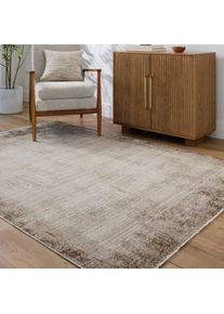 Teppich LIVABLISS "Myrtle Avenue IV", braun, B:200cm H:18,1mm L:275cm, Polyethylen (PE), Polypropylen (PP), Teppiche, Teppich