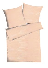 Bettw&auml;sche Kaeppel "Ikat Allover", beige (apricot), B/L: 140cm x 220cm, 1 Stk., 1 Stk., Mako-Satin, B/L: 70cm x 90cm, 2, Mako-Satin, Obermaterial: 100% Baumwolle, Bettw&auml;sche, Bettw&auml;sche