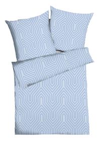 Bettw&auml;sche Kaeppel "Riad", blau (hellblau), B/L: 135cm x 200cm, 1 Stk., 1 Stk., Soft-Seersucker, B/L: 80cm x 80cm, 2, Soft-Seersucker, Obermaterial: 100% Baumwolle, Bettw&auml;sche, Bettw&auml;sche