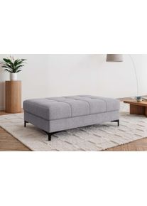 Polsterhocker OTTO HOME "LEEVKE Sitzhocker passend zum Sofa, Breite 115 cm", hellgrau, B:115cm H:40cm T:73cm, 92% Polyester, 8% Nylon, Hocker, Polsterhocker, mit hochelastischer Schaum und Wellenunterfederung
