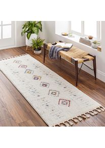 Teppich LIVABLISS "MARACAIBO", wei&szlig; (elfenbein), B:80cm H:34,8mm L:220cm, Polypropylen, Teppiche, Teppich