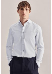 Businesshemd Seidensticker "Schwarze Rose", Herren, Gr. S (37), normale &Auml;rmell&auml;ngen, wei&szlig;, 100% Baumwolle, unifarben, slim fit, 2-Knopf-Manschette, Hemden Businesshemd, Slim 1/1 Kentkragen