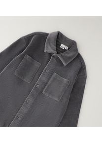 Businessshirt IDO "BABY BOY LONG SLEEVE SHIRT", Jungen, Gr. 98, grau (dunkelgrau), 68% Baumwolle, 29% Polyester, 3% Elastan, Shirts Businessshirt