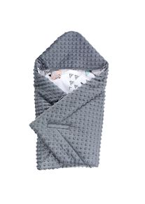 Wohndecke TUPTAM "Einschlagdecke Baby Winter Einschlagdecke f&uuml;r Babyschale Wattiert", Baby, grau (grau, fuchs mint), Obermaterial: 100% Polyester PES., Wohndecken Wohndecke
