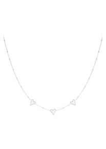 Adelia&acute;s Kette mit Anh&auml;nger ADELIA&acute;S "Halskette mit drei Herzanh&auml;ngern aus Edelstahl 38 cm + 5 cm" Gr. 38, silber (silberfarben), Halsketten, Damen, 38cm, Edelstahl, Kette mit Anh&auml;nger, Drei fest angebrachte Herzanh&auml;nger an der feinen Gliederkette pr&auml;gen diesen modischen Modeschmuck