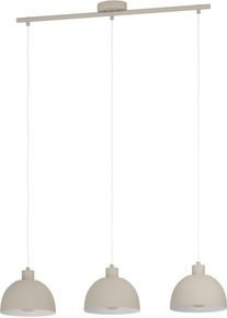 Eglo H&auml;ngeleuchte "CAZALILLA", beige (sandfarben), 3, &Oslash; 20cm H: 110cm, 1 Stk., Leuchten, 3er Pendelleuchte Esstisch Skandinavisch, Esszimmerlampe h&auml;ngend, E27, H&auml;ngeleuchte
