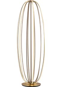 Paul Neuhaus LED Stehlampe "ELVARA", gold (broncefarben), 1, &Oslash; 39cm H: 108,5cm, 1 Stk., Leuchten, Stufenlos dimmbar &uuml;ber Schnurdimmer, Warmwei&szlig;e Lichtfarbe (3000K), LED Stehlampe
