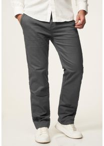 Chinohose DAILY COTTON "Daily Cotton Chinohose DCDAVIE", Herren, Gr. 32, L&auml;nge 30, grau (dunkelgrau), Casual, straight fit, Hosen Chinohose, Herren Chino Hose Elastische Jeans Stoffhose Straight-Fit Casual