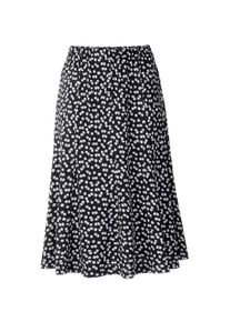 Schlupfrock WITT "Jersey-Schlupfrock Jerseyrock mit Bl&uuml;mchen-Print", Damen, Gr. 22, schwarz (schwarz, wei&szlig;, bedruckt), Jersey, , Basic, weit, R&ouml;cke Schlupfrock