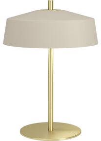 Eglo LED Tischleuchte "VALDIOLA", beige (sandfarben), 1, &Oslash; 23cm H: 32,7cm, 1 Stk., Leuchten, Tischlampe, Lampe sandfarben, messing-geb&uuml;rstet H:32,7 &Oslash; 23 cm, LED Tischleuchte