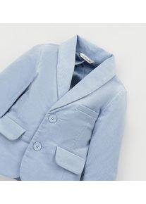 Blusenjacke MINIBANDA "BABY BOY JACKET", Jungen, Gr. 62, blau (avion), 98% Baumwolle, 2% Elastan, Jacken Blusenjacke