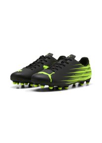 Fu&szlig;ballschuh Puma "ATTACANTO II FGAG", Herren, Gr. 47, Textil, schwarz (Puma schwarz, lime squeeze), Synthetik, bedruckt, Schuhe Fu&szlig;ballschuh, f&uuml;r Rasen- und Kunstrasenpl&auml;tze, mit weichem Synthetik-Obermaterial
