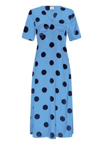 Midikleid Ichi "Ichi Freizeitkleid IHALIANA", Damen, Gr. 44, Normalgr&ouml;&szlig;en, blau (aliana allure), Kleider Midikleid